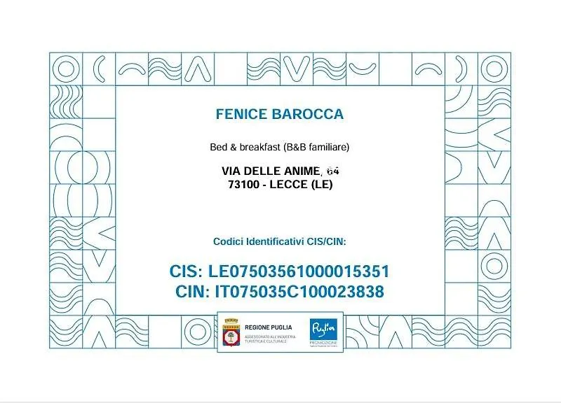 B&B Fenice Barocca Lecce Bed & Breakfast